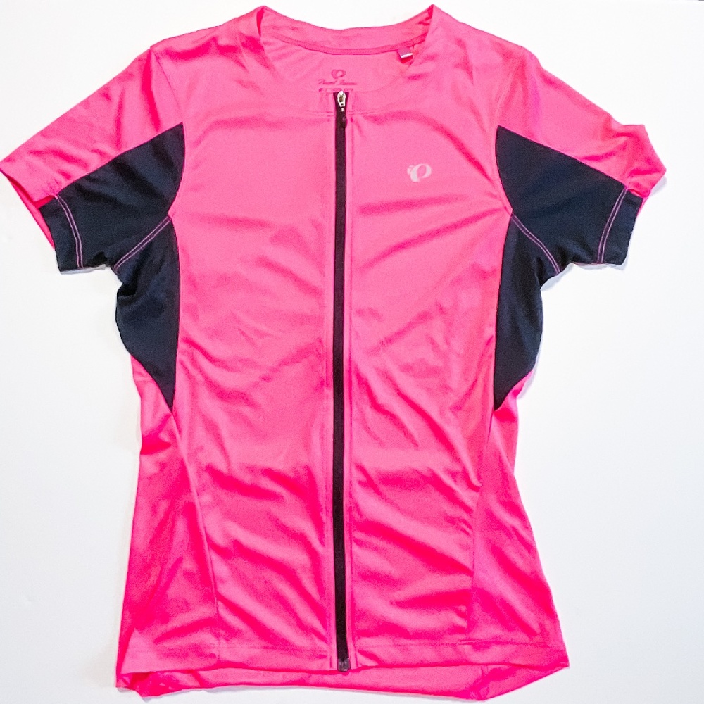 NWOT Pearl Izumi | SELECT Pursuit Short Sleeve Jersey | Screaming Pink/Black | M